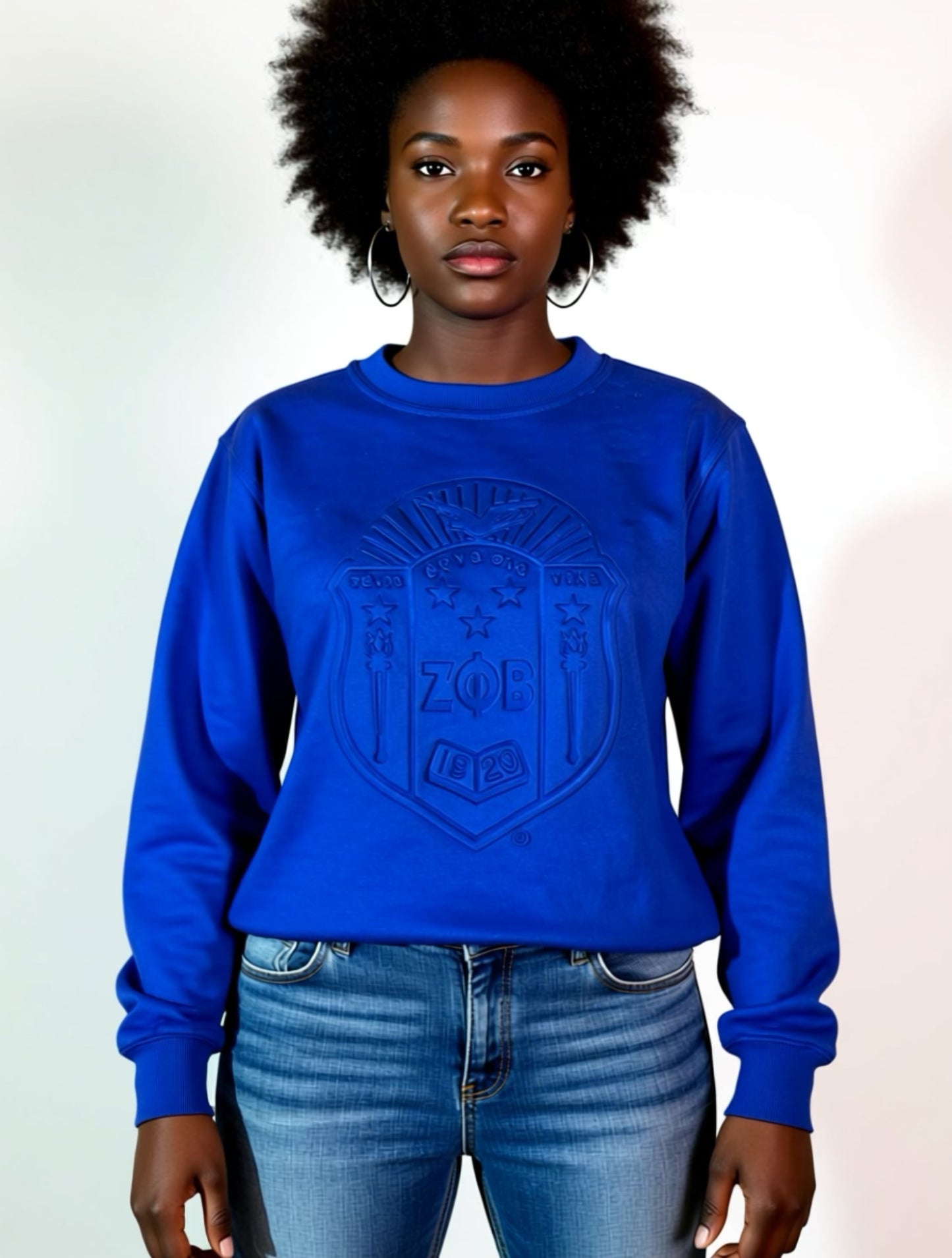 Embossed Zeta Phi Beta unisex sweatshirt