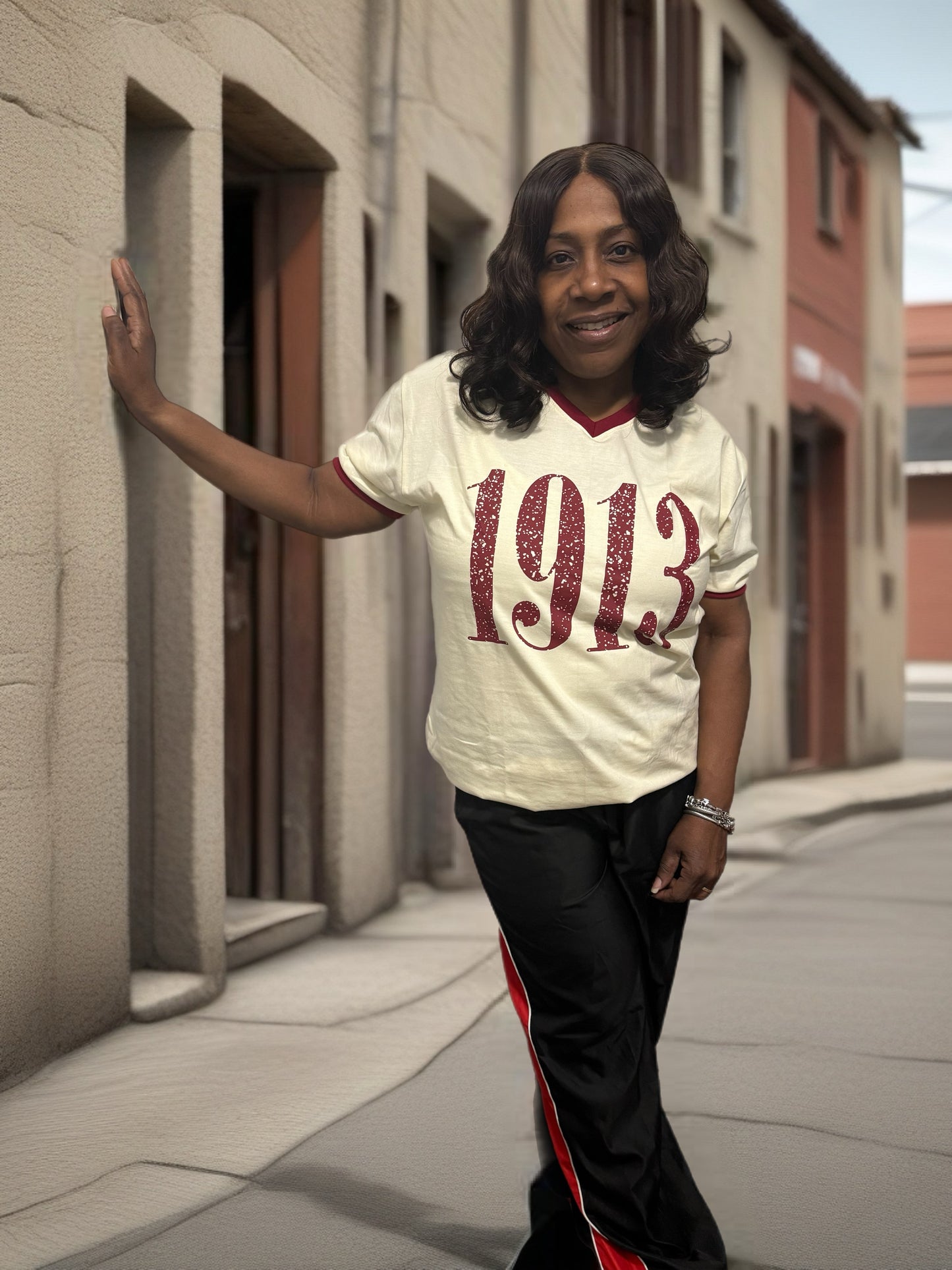 Delta Sigma theta V-neck shirt
