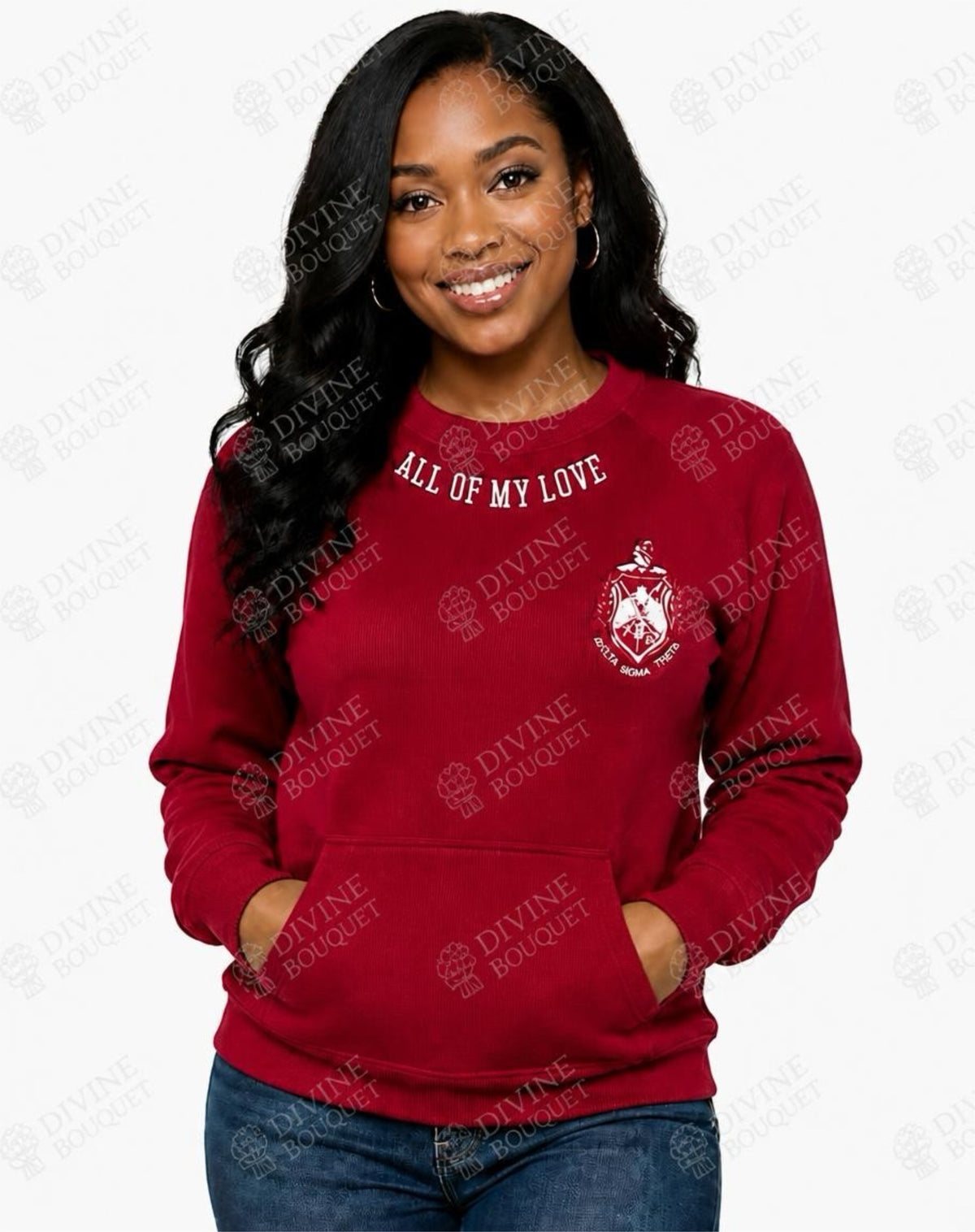 Delta Sigma Theta chenille unisex sweatshirt