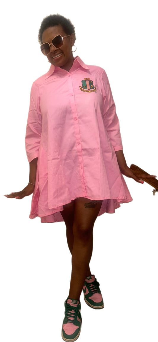Alpha Kappa Alpha oversized Hi Low dress