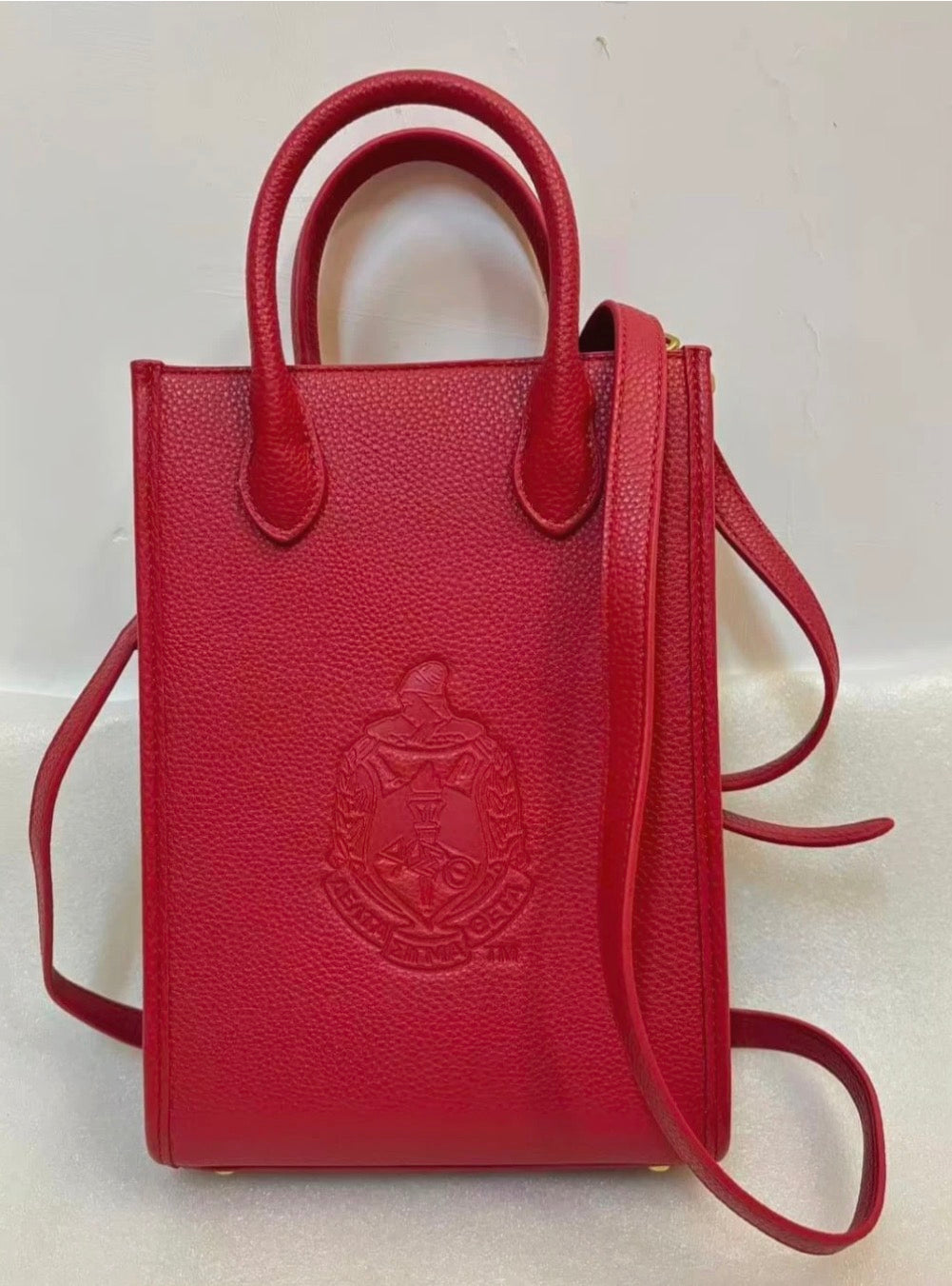 Delta Sigma Theta embossed crossbody bag