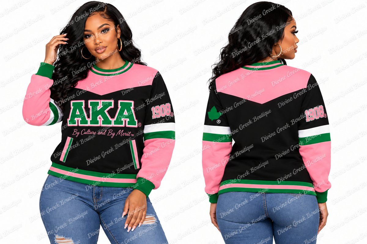 Alpha Kappa Alpha unisex chenille sweatshirt with pockets
