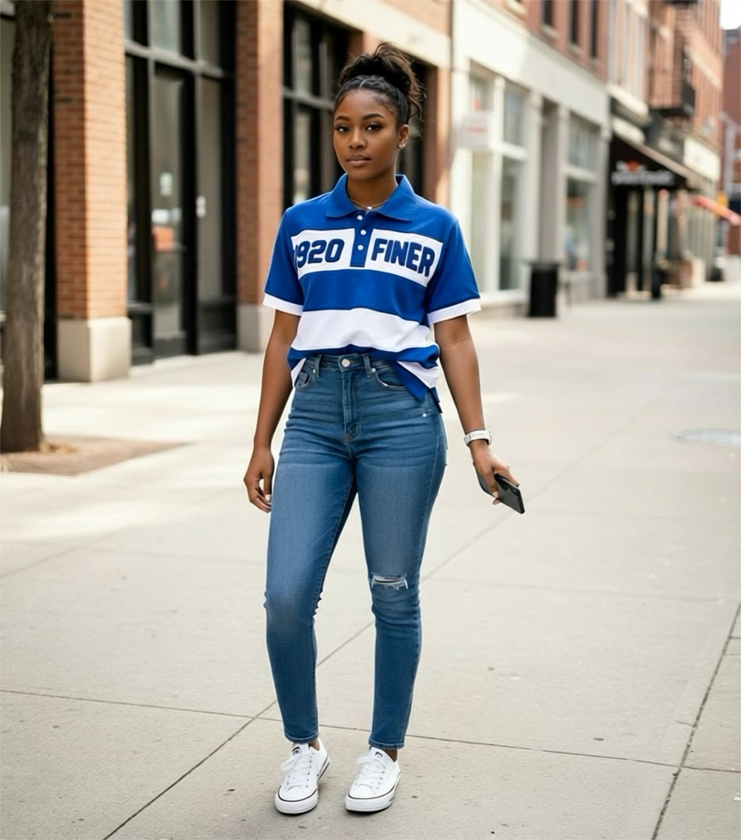 Zeta Phi Beta chenille polo