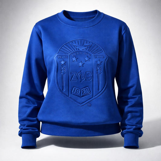 Embossed Zeta Phi Beta unisex sweatshirt