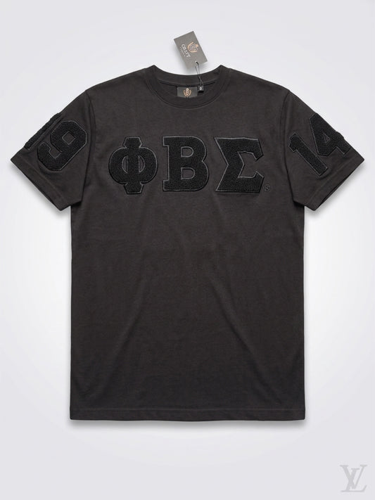 Phi Beta Sigma Black on Black chenille shirt