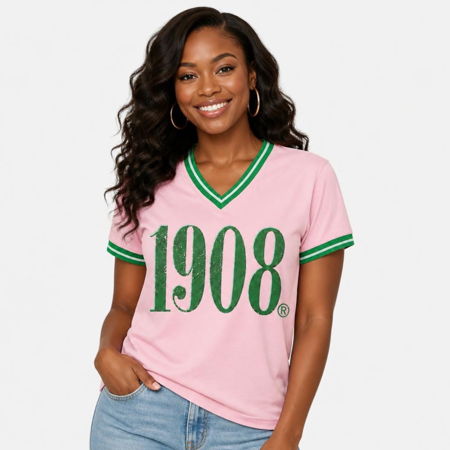 Pink and Green 1908 t shirt