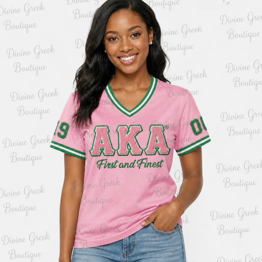 Alpha Kappa Alpha V-neck Regular Fit Chenille shirt