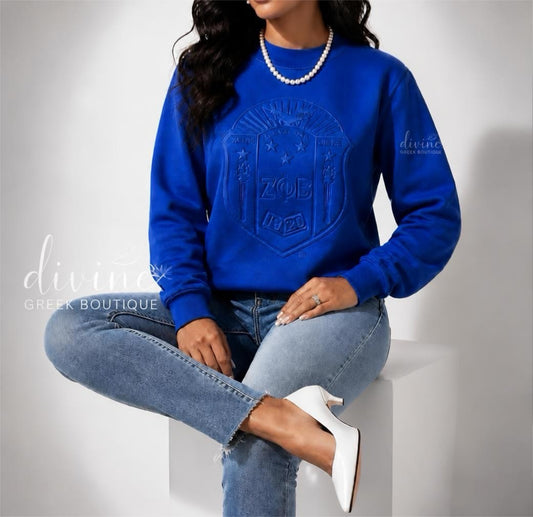 Embossed Zeta Phi Beta unisex sweatshirt