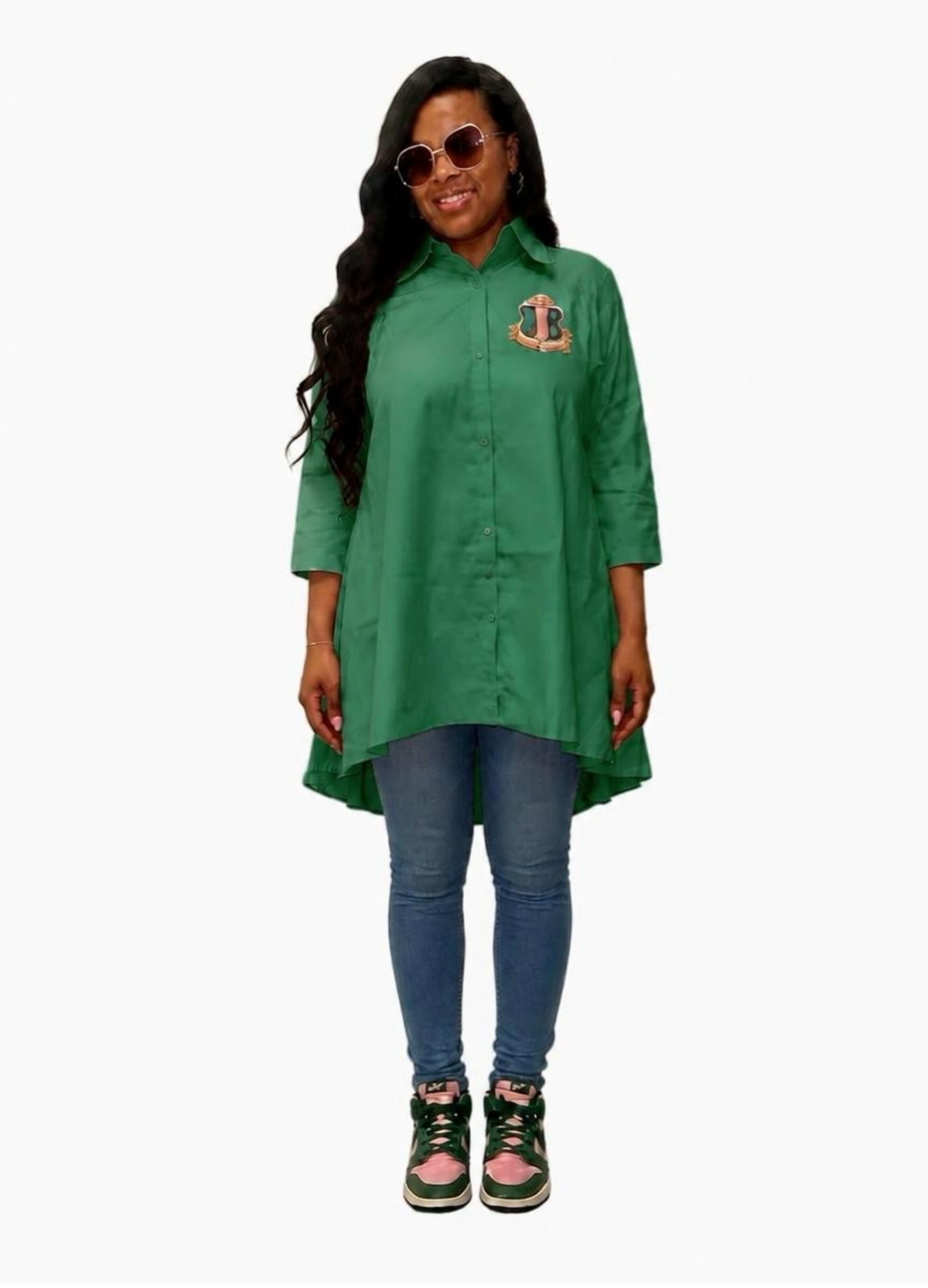 Alpha Kappa Alpha oversized Hi Low dress