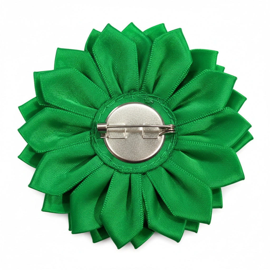 Pink and Green flower brooch
